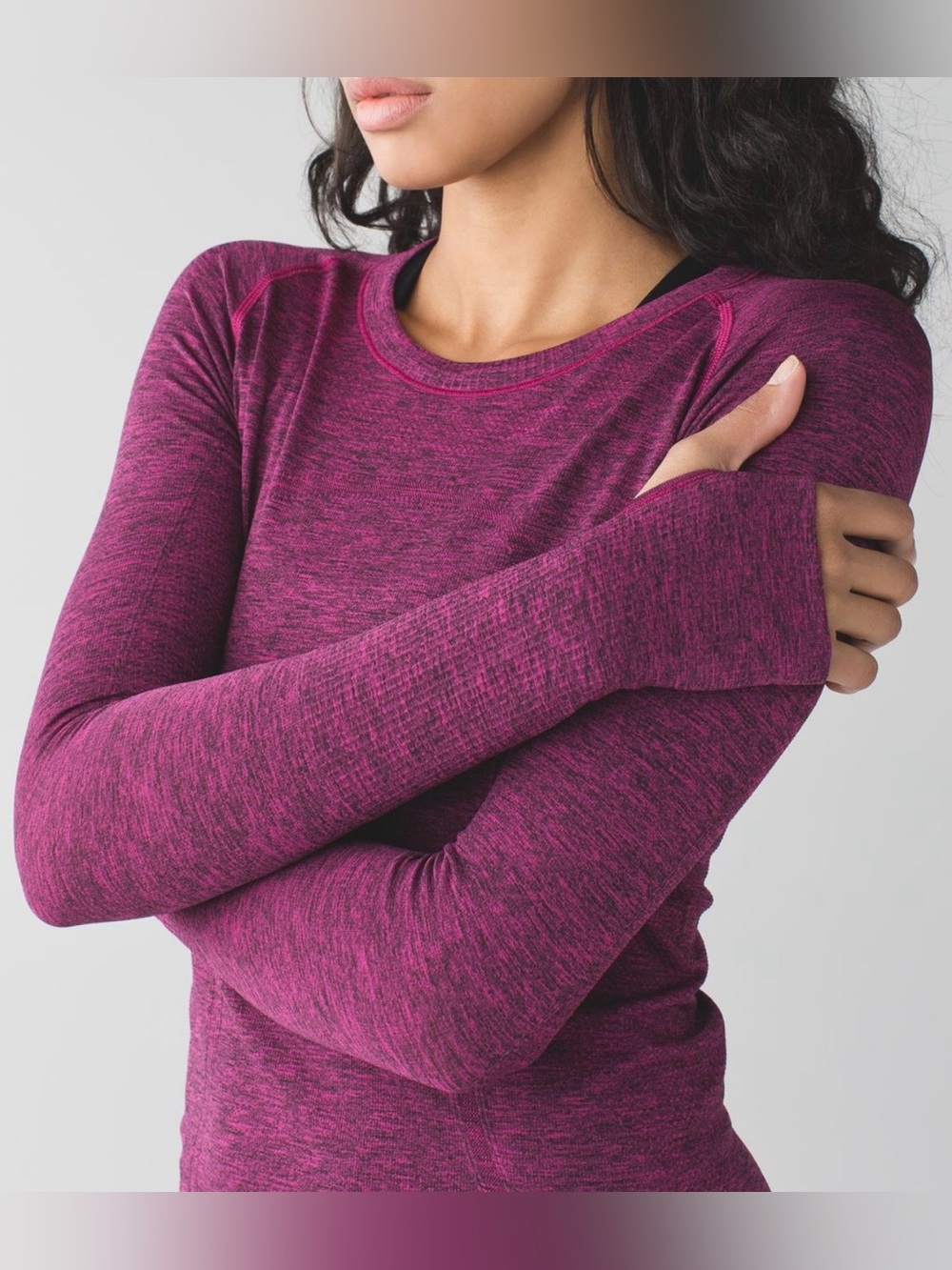 Lululemon “Swiftly Tech” Athletic Top in Heathered Jewelled Magenta